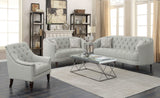 Conjunto de sofá de 3 piezas con brazos inclinados tapizado Avonlea, tela gris