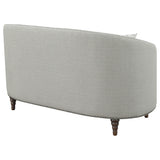 Avonlea Upholstered Sloped Arm Loveseat Grey Fabric