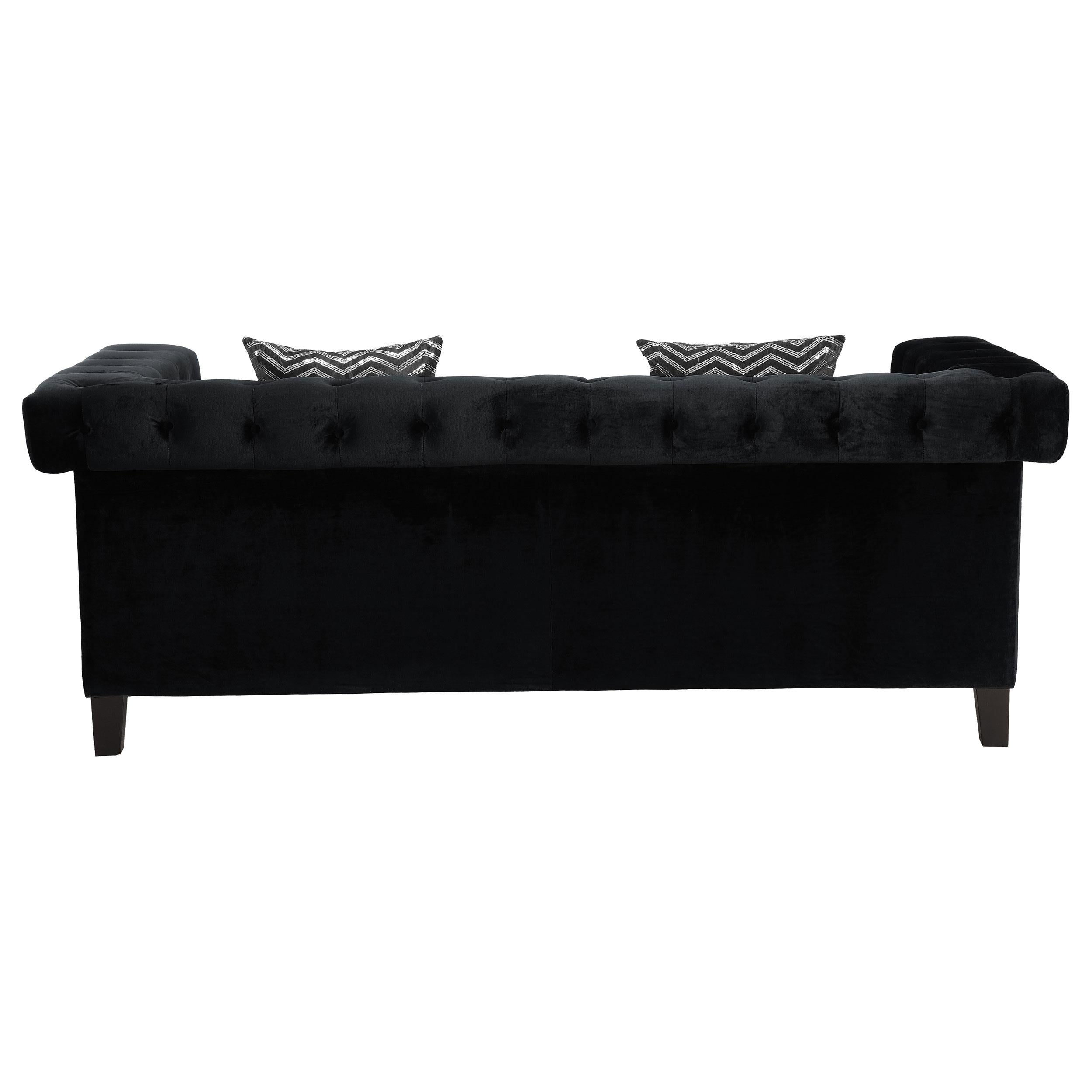 Reventlow Upholstered Track Arm Sofa Black