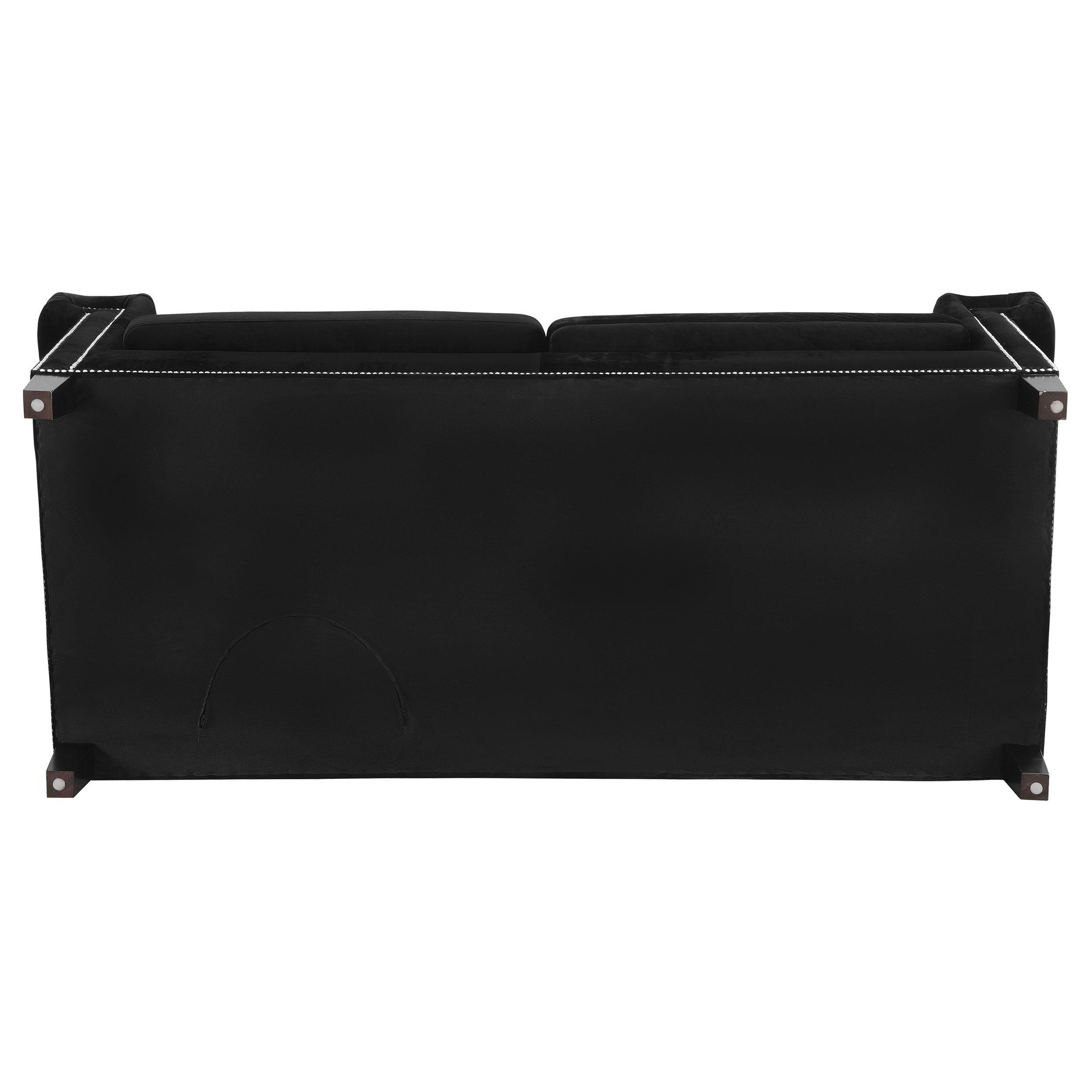 Reventlow Upholstered Track Arm Sofa Black