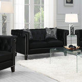 Loveseat capitoné Reventlow negro