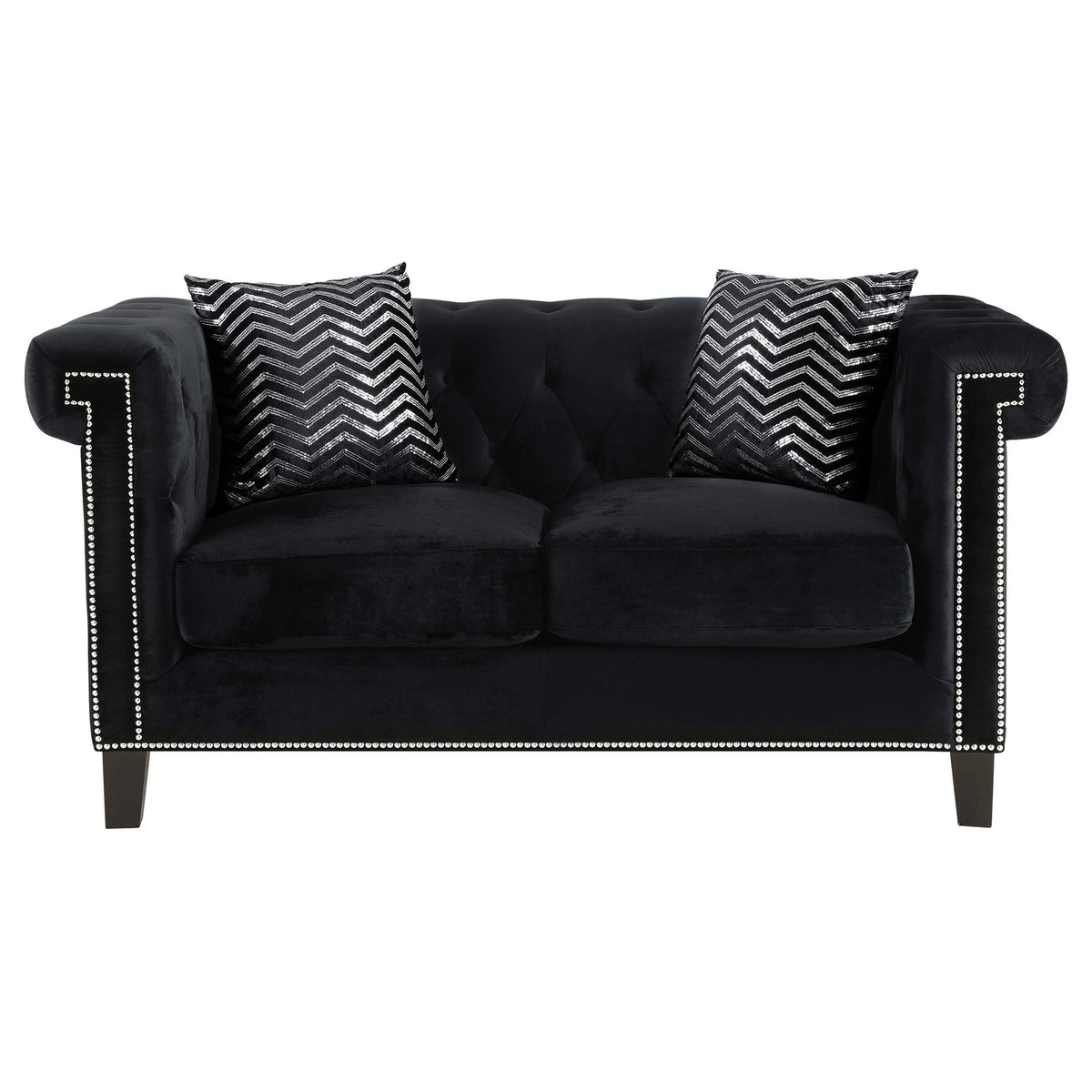 Loveseat capitoné Reventlow negro