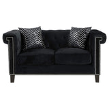 Loveseat capitoné Reventlow negro