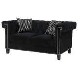 Loveseat capitoné Reventlow negro