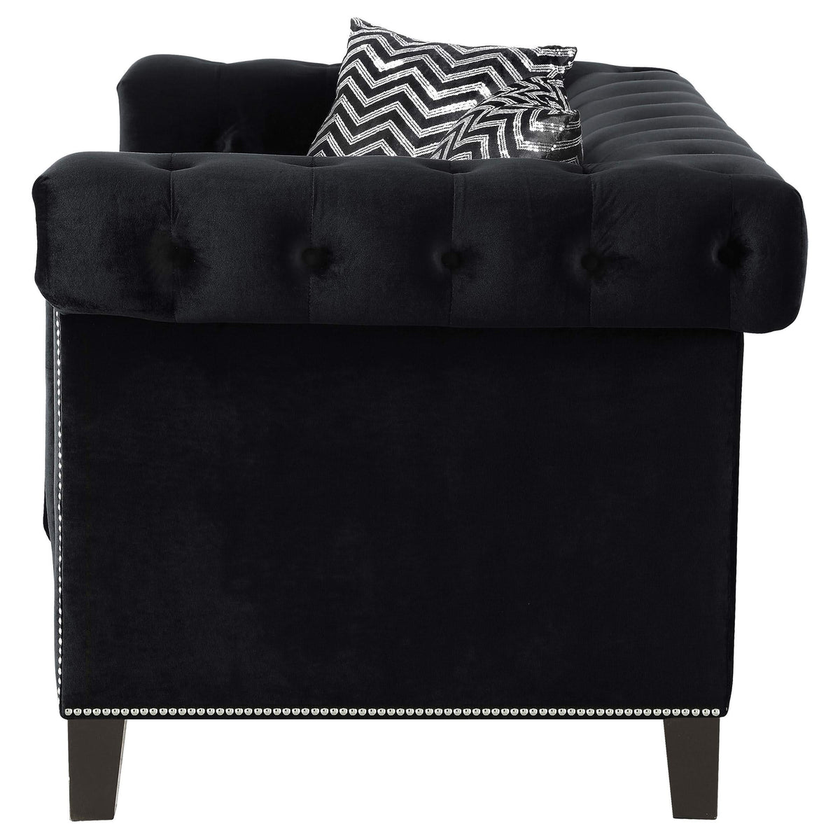 Loveseat capitoné Reventlow negro