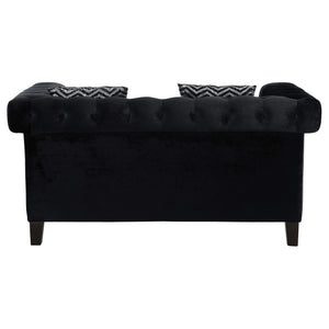 Loveseat capitoné Reventlow negro
