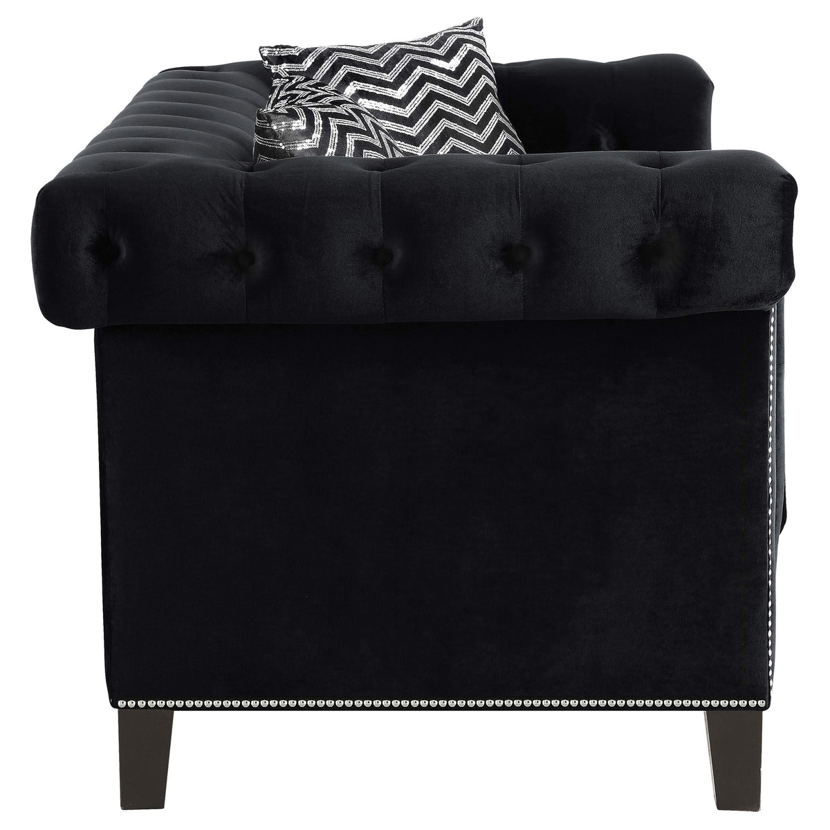 Loveseat capitoné Reventlow negro