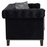 Loveseat capitoné Reventlow negro