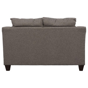 Conjunto de sofá tapizado de 2 piezas con brazos acampanados Salizar, gris