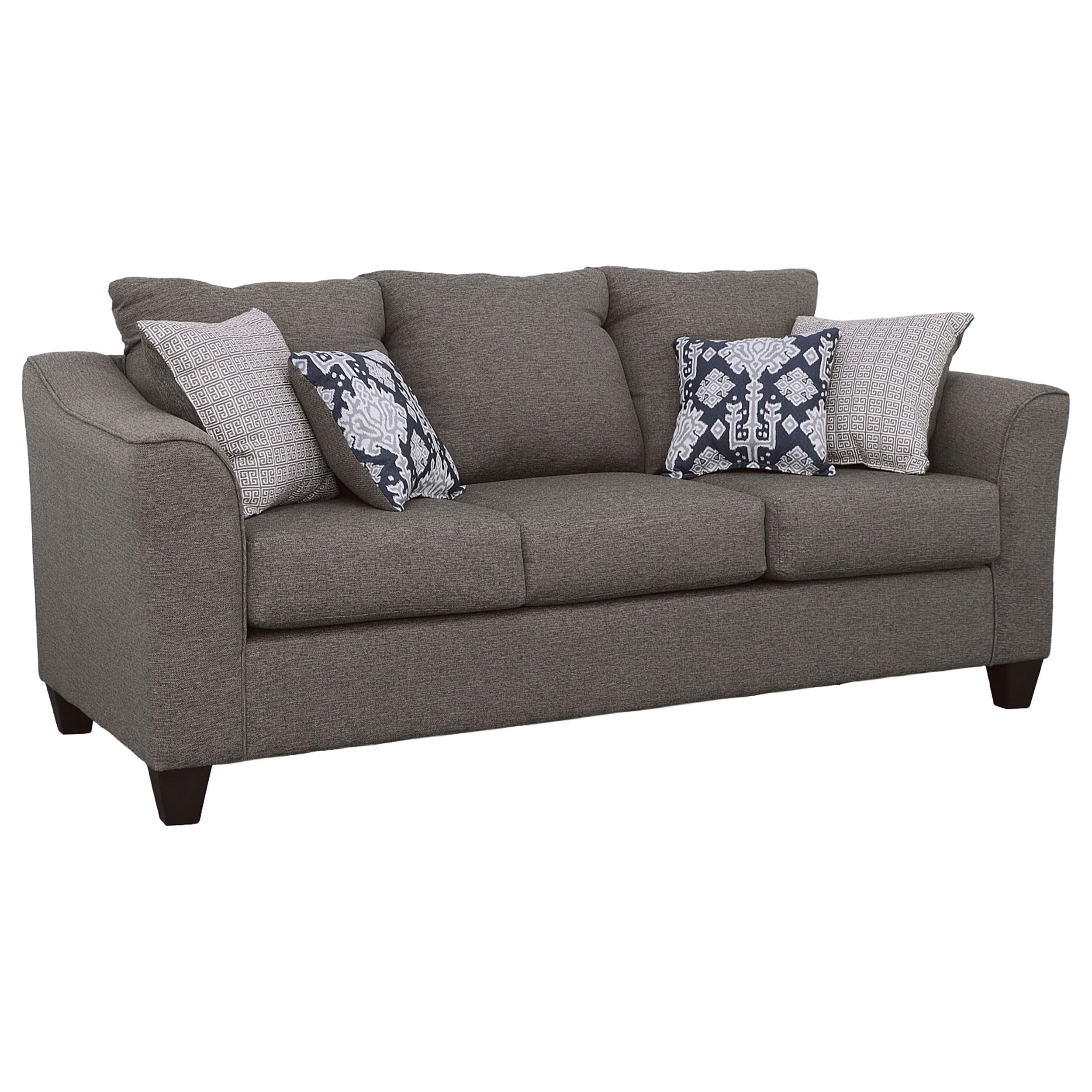 Salizar 3-piece Upholstered Flared Arm Sofa Set Grey