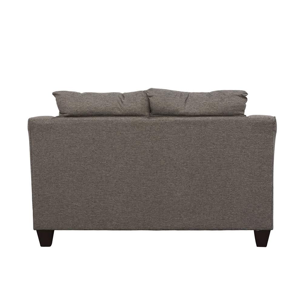 Loveseat tapizado con brazos acampanados Salizar en gris carbón