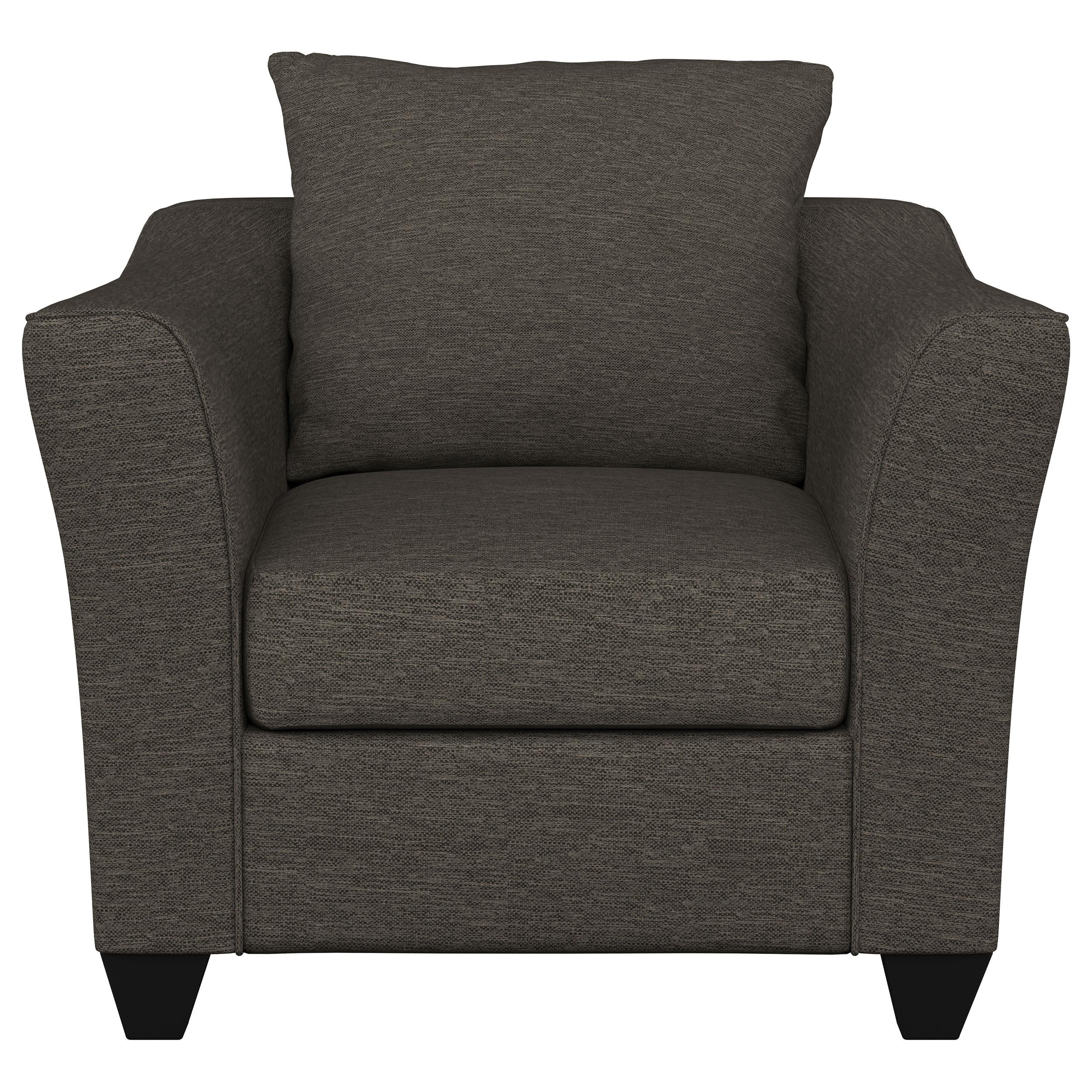 Salizar Upholstered Flared Arm Accent Chair Charcoal Grey