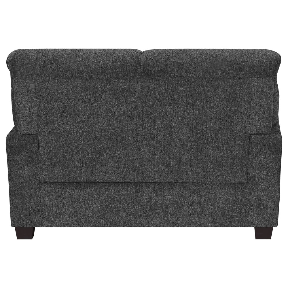 Conjunto de sofá tapizado de 2 piezas Clementine con brazos acolchados, gris
