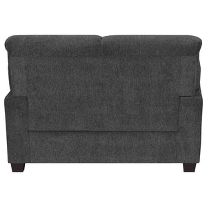 Conjunto de sofá tapizado de 2 piezas Clementine con brazos acolchados, gris