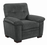 Silla tapizada Fairbairn color carbón