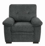 Silla tapizada Fairbairn color carbón