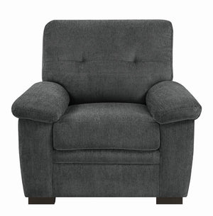 Silla tapizada Fairbairn color carbón