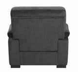 Silla tapizada Fairbairn color carbón