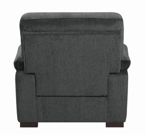 Silla tapizada Fairbairn color carbón