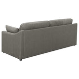 Juego de sala de estar tapizado de 2 piezas con brazos inclinados Grayson, gris