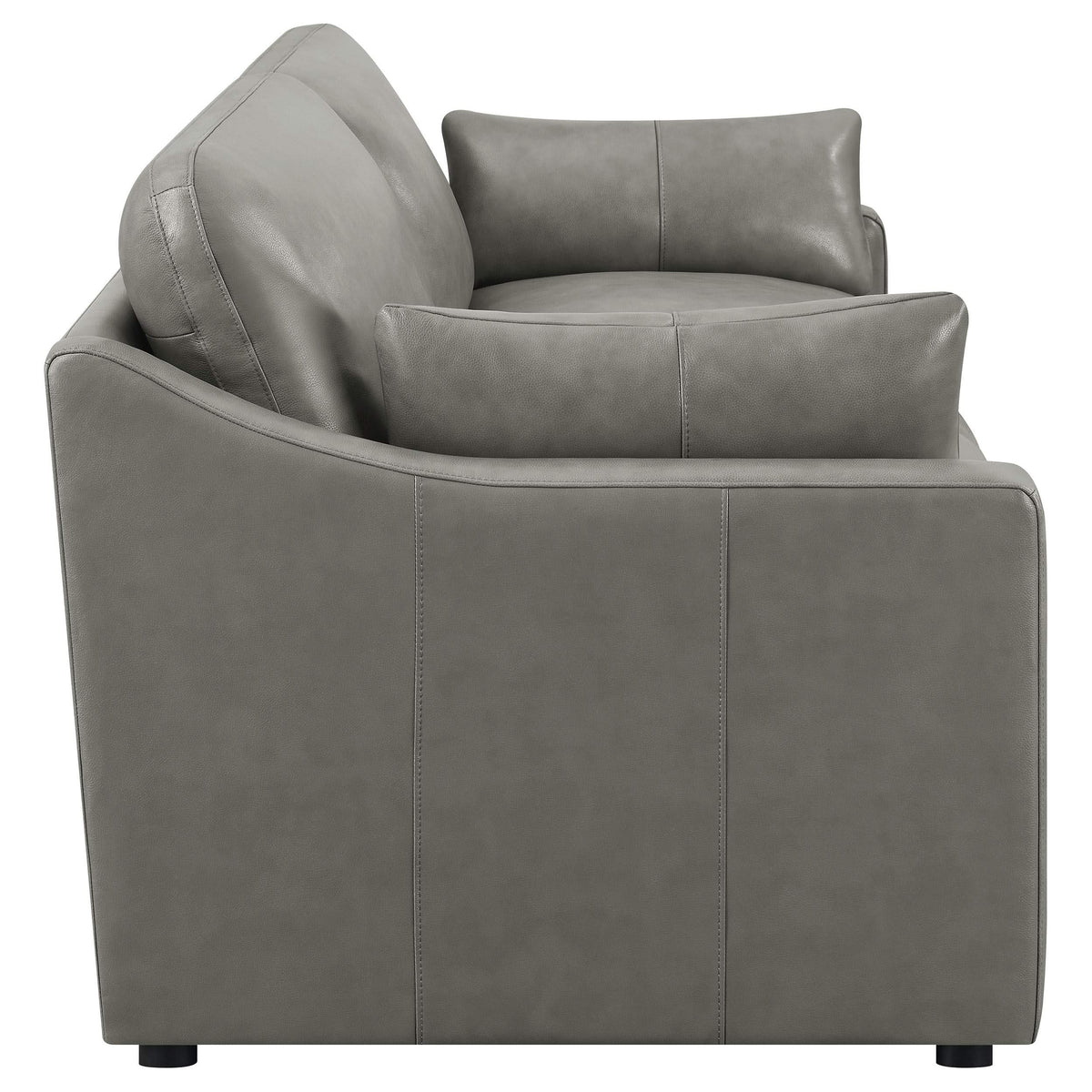 Juego de sala de estar tapizado de 2 piezas con brazos inclinados Grayson, gris