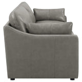 Juego de sala de estar tapizado de 2 piezas con brazos inclinados Grayson, gris