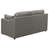 Juego de sala de estar tapizado de 2 piezas con brazos inclinados Grayson, gris