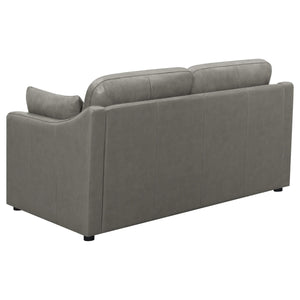 Juego de sala de estar tapizado de 2 piezas con brazos inclinados Grayson, gris