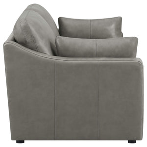 Juego de sala de estar tapizado de 2 piezas con brazos inclinados Grayson, gris