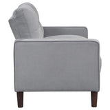 Conjunto de sofá capitoné Bowen de 2 piezas tapizado con brazos, color gris