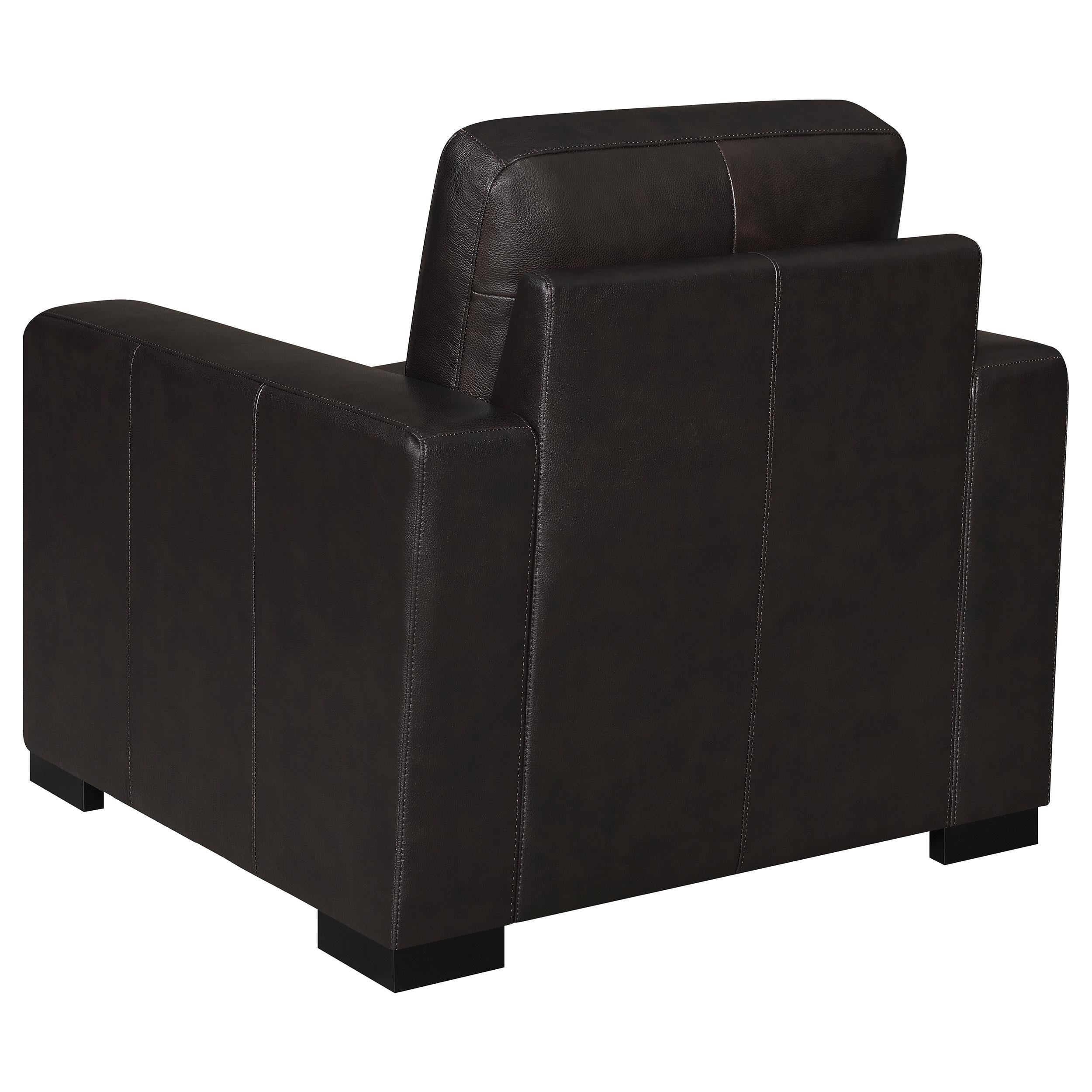 Boardmead Upholstered Track Arm Accent Chair Dark Brown