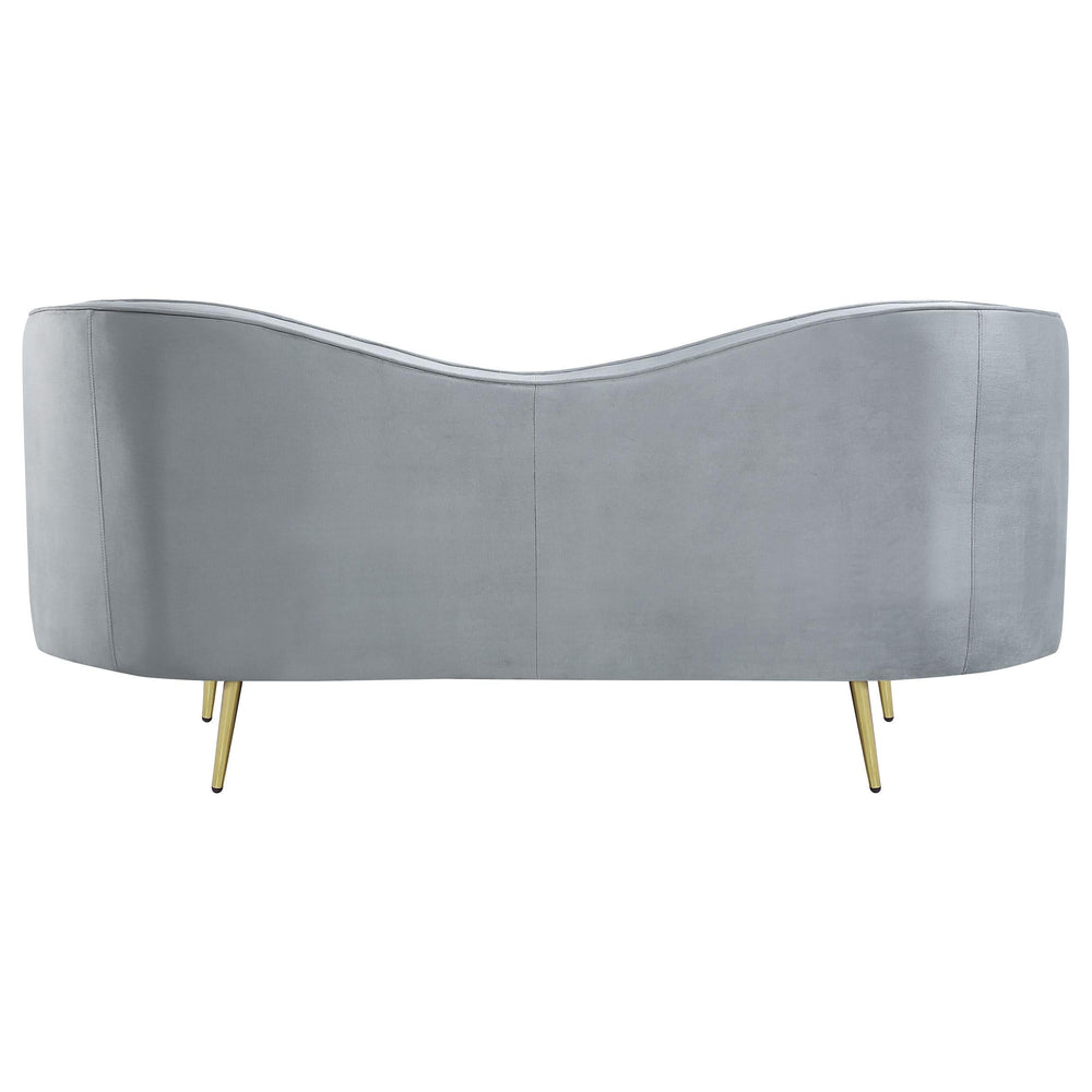 Conjunto de sofá tapizado de 3 piezas Sophia con capitoné gris
