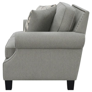 Loveseat tapizado Sheldon con brazos enrollados, gris