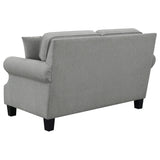 Loveseat tapizado Sheldon con brazos enrollados, gris
