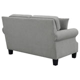 Loveseat tapizado Sheldon con brazos enrollados, gris
