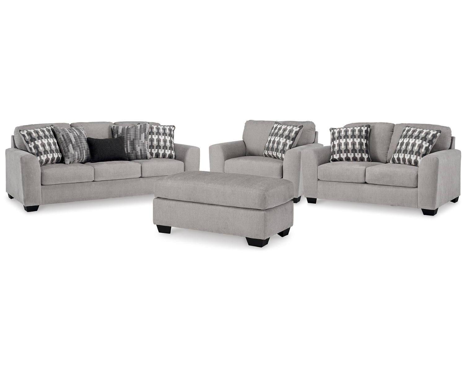 Avenal Park Sofa, Loveseat, Oversized Chair and Ottoman