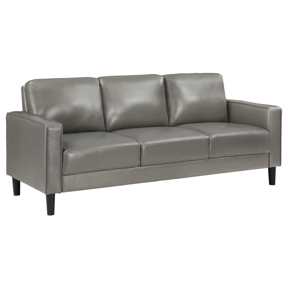 Conjunto de sofá tapizado Ruth de 2 piezas con brazos, color gris