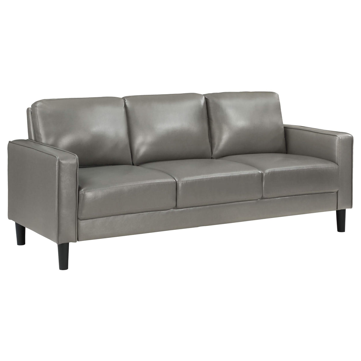Conjunto de sofá tapizado Ruth de 2 piezas con brazos, color gris