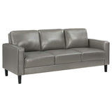 Conjunto de sofá tapizado Ruth de 2 piezas con brazos, color gris