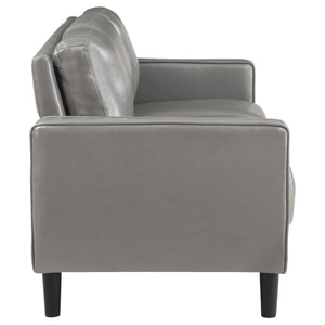Conjunto de sofá tapizado Ruth de 2 piezas con brazos, color gris