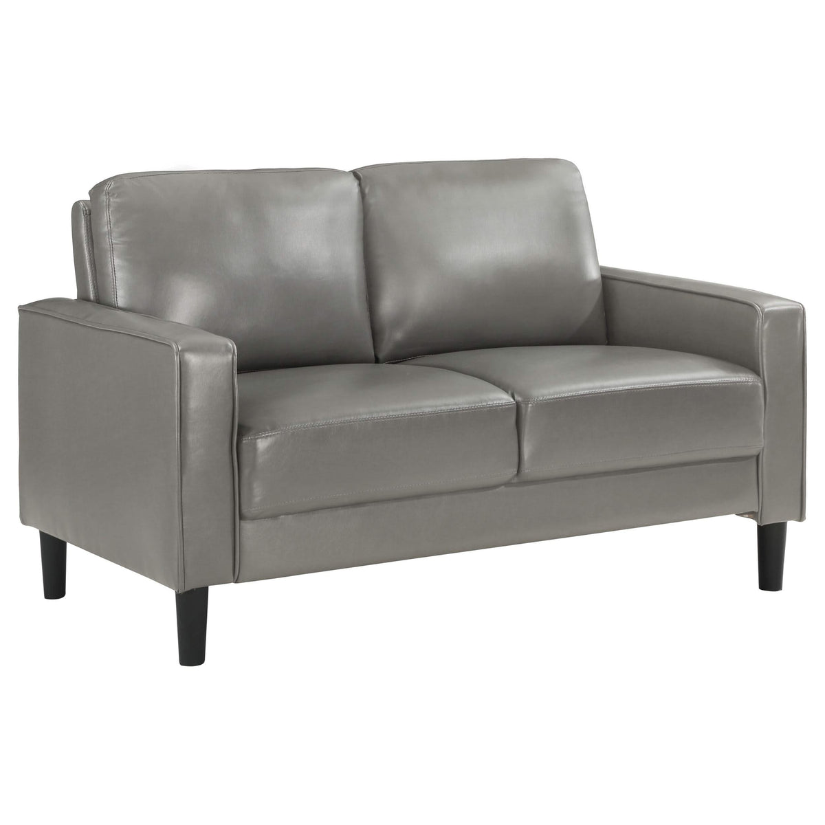 Conjunto de sofá tapizado Ruth de 2 piezas con brazos, color gris