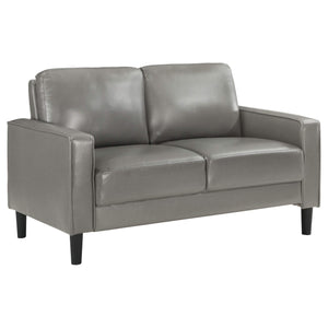 Conjunto de sofá tapizado Ruth de 2 piezas con brazos, color gris