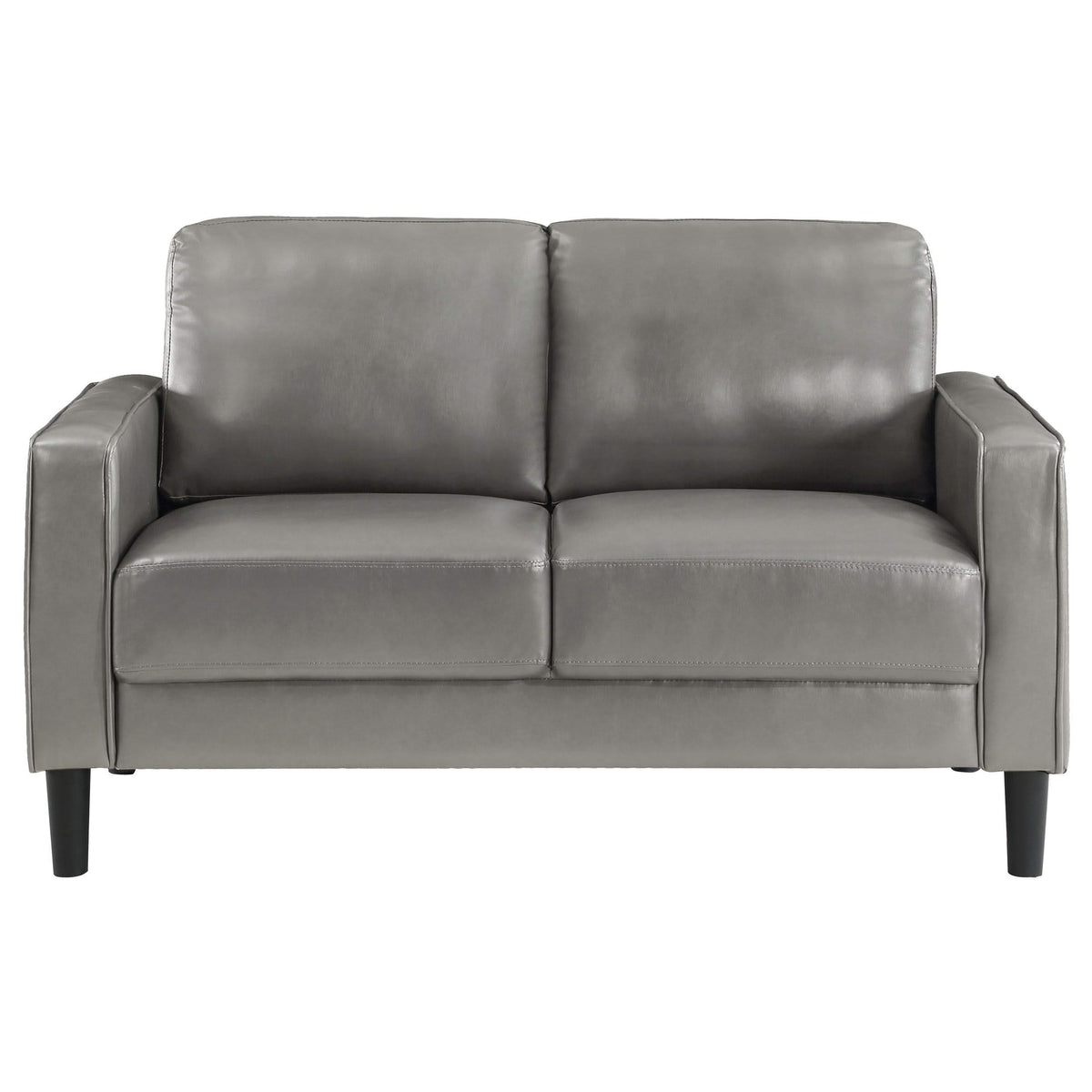 Conjunto de sofá tapizado Ruth de 2 piezas con brazos, color gris