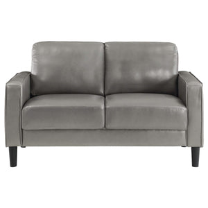 Conjunto de sofá tapizado Ruth de 2 piezas con brazos, color gris
