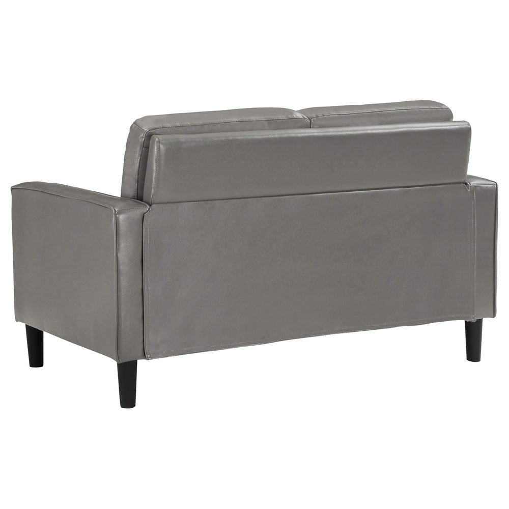Conjunto de sofá tapizado Ruth de 2 piezas con brazos, color gris