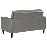 Conjunto de sofá tapizado Ruth de 2 piezas con brazos, color gris