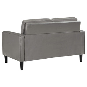 Conjunto de sofá tapizado Ruth de 2 piezas con brazos, color gris