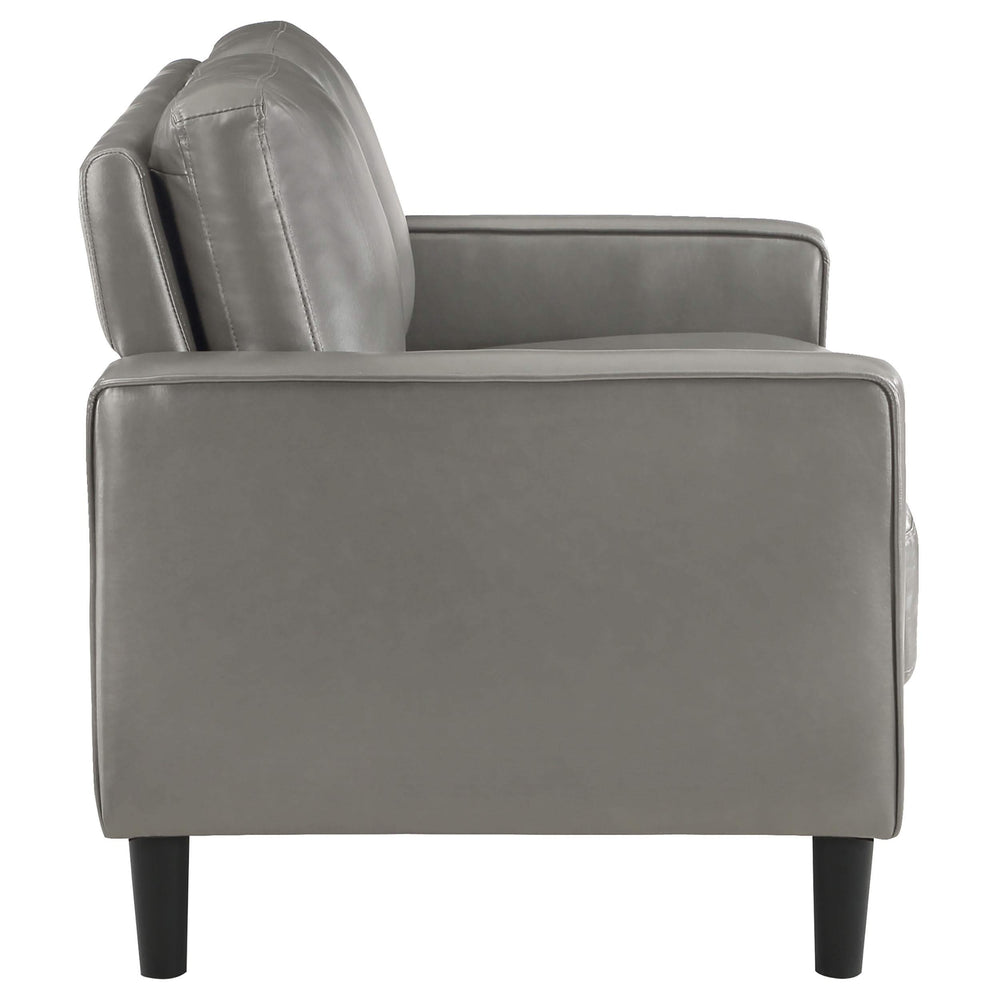 Conjunto de sofá tapizado Ruth de 2 piezas con brazos, color gris