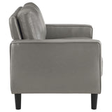 Conjunto de sofá tapizado Ruth de 2 piezas con brazos, color gris