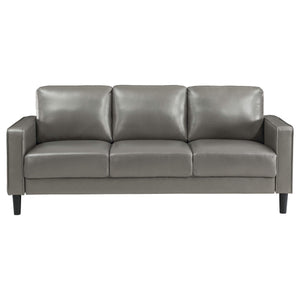 Sofá tapizado Ruth con brazos en gris